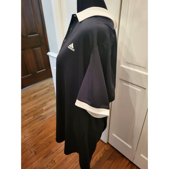 Adidas Golf Black White Performance Polo XL Golf Activewear Preppy Sportswear - Picture 7 of 7